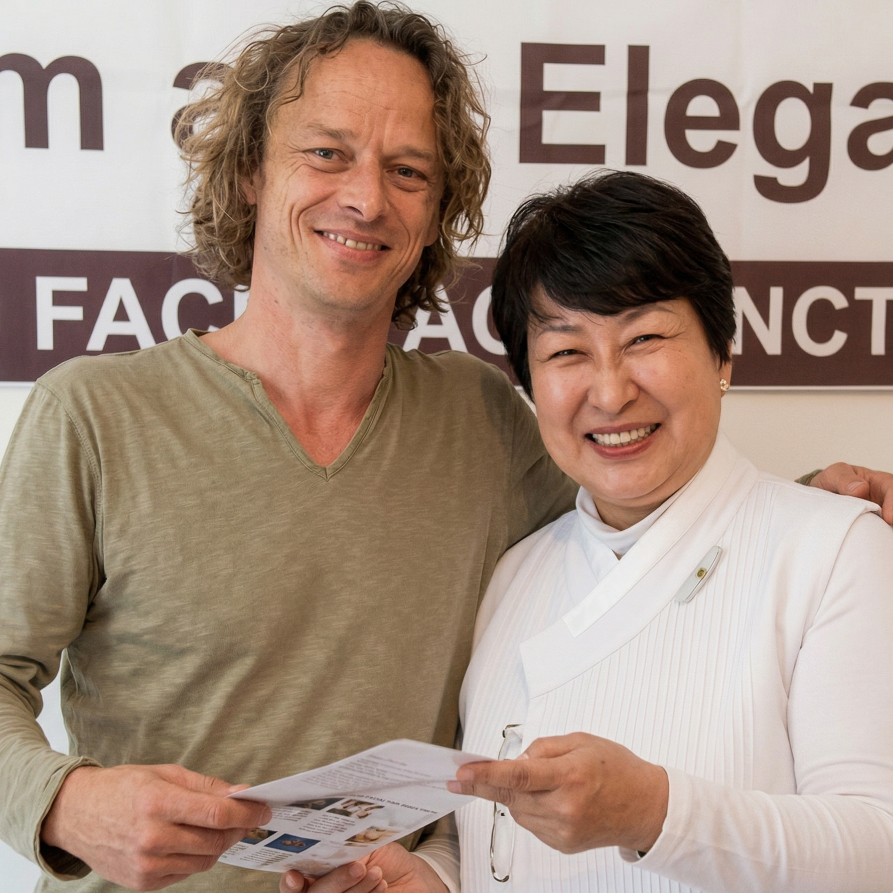 Jérémy Demesmaeker avec le Dr Jeon Hwa Song — formation FACE Acupuncture, 2016